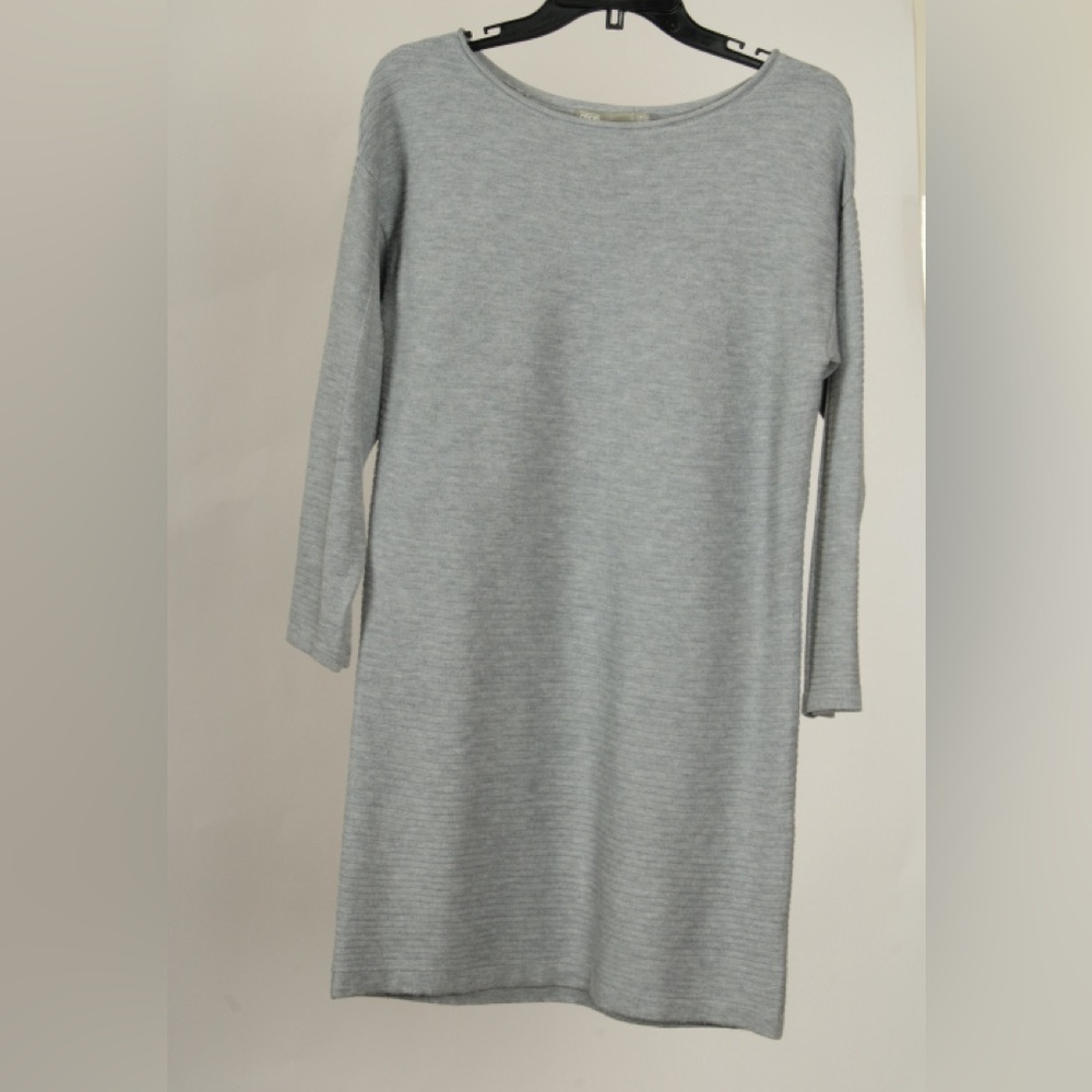 ASOS Women’s Dress 6 Gray Shift Pullover Knit Long Sleeve Striped